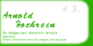 arnold hochrein business card